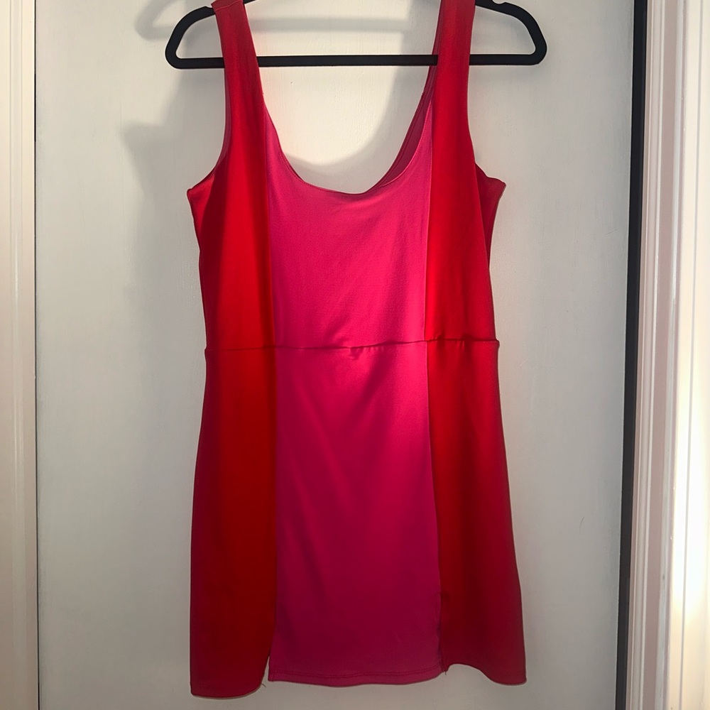TCEC Red Sheath Mini Dress Romper